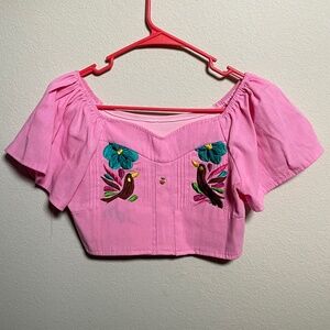 Mexican Style Crop Top or Off Shoulder Small